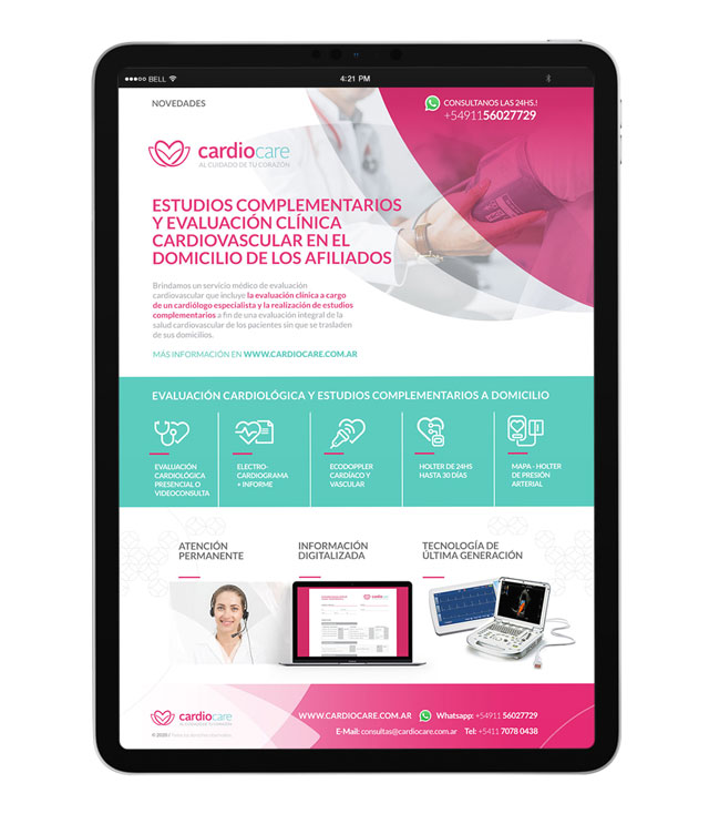 Cardio Care - BRANDING / EDITORIAL DESIGN / INTERACTIVES - Aguaviva - We left Brands